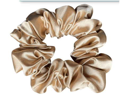 Sheer Organza Gold Dot Scrunchie